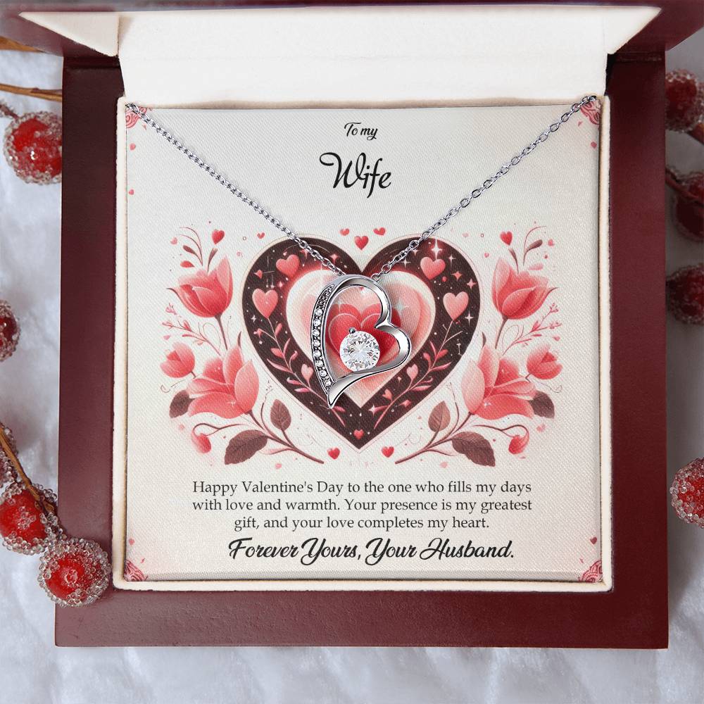 Valentine-st5a Forever Love Necklace, Gift to my Wife with Beautiful Message Card