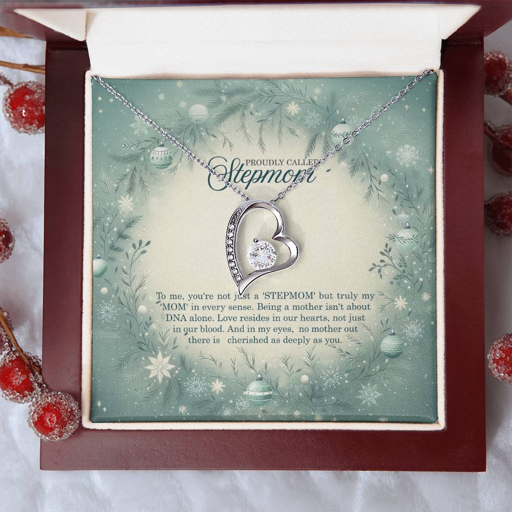 95320 b Forever Love Necklace, Gift to my Stepmom with Beautiful Message Card