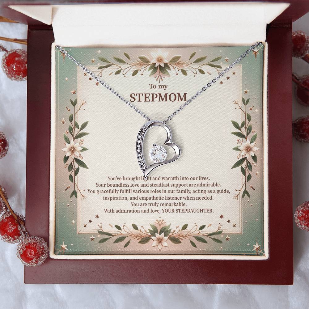 4049c Forever Love Necklace, Gift to my Stepmom with Beautiful Message Card