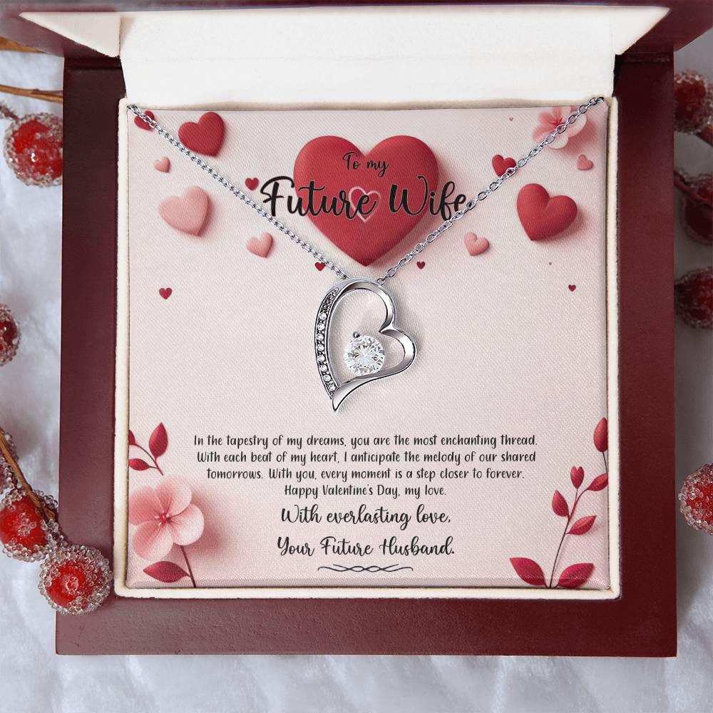 Valentine-st6d Forever Love Necklace, Gift to my Future Wife with Beautiful Message Card