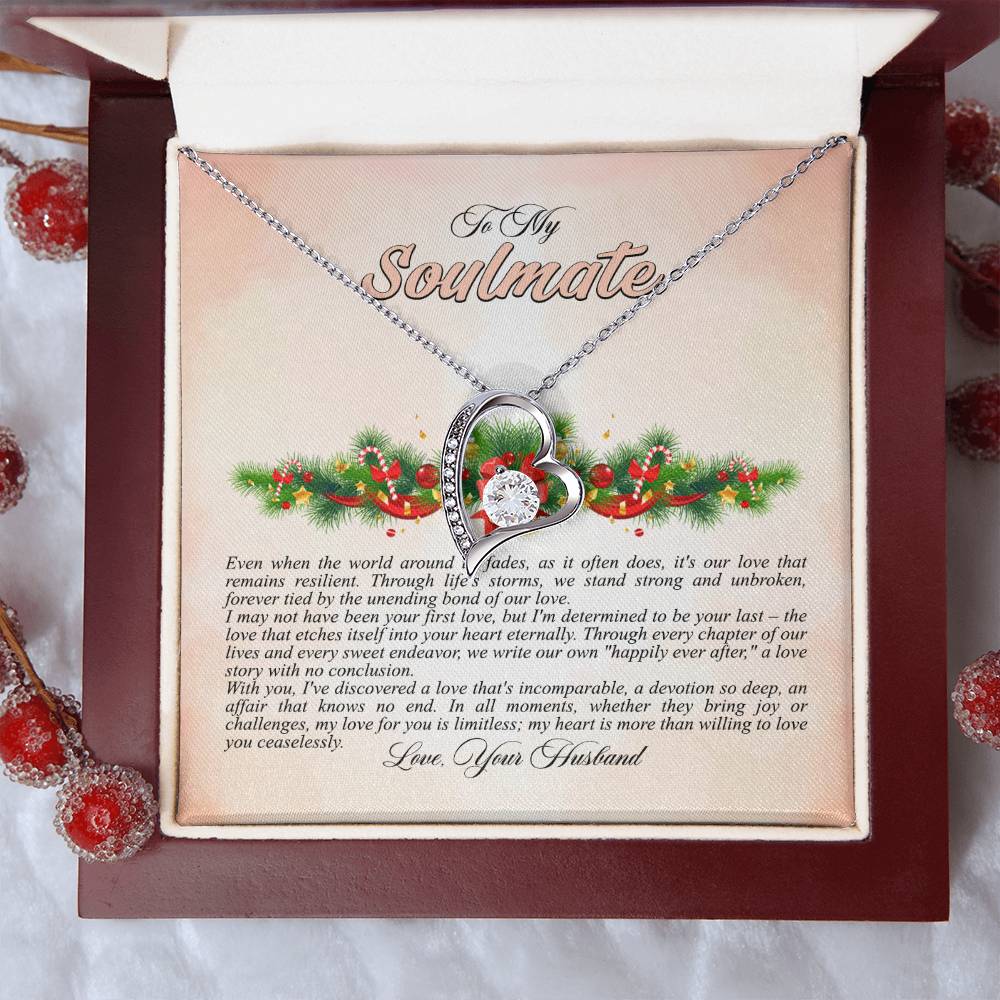 4009a Forever Love Necklace, Gift to My Soulmate with Beautiful Message Card