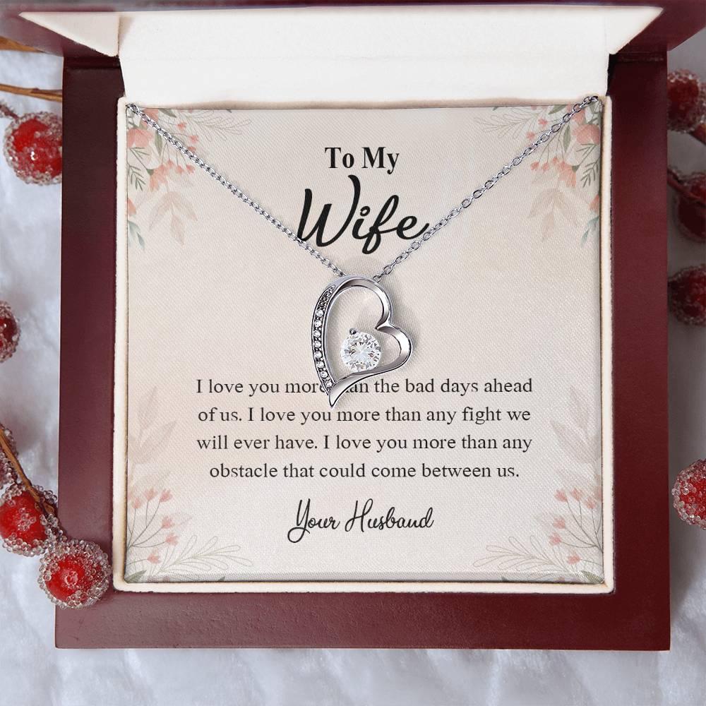 4025a Forever Love Necklace, Gift to my Wife with beautiful Message Card