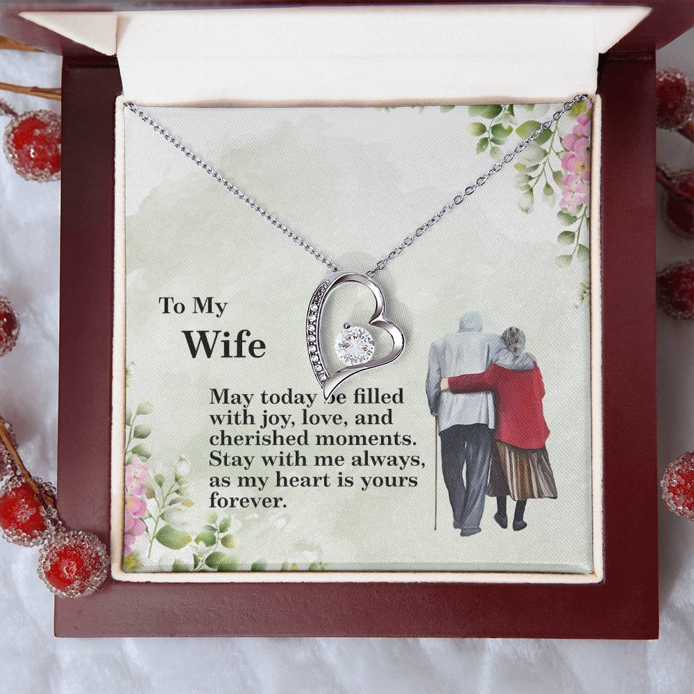 4028 Forever Love Necklace, Gift to my Wife with beautiful Message Card