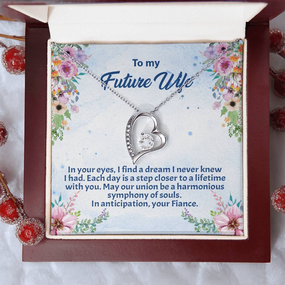 4038c Forever Love Necklace, Gift to my Future Wife with Beautiful Message Card