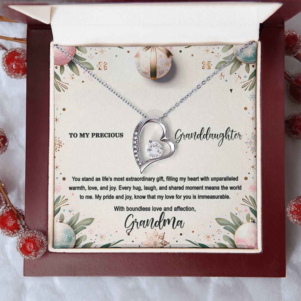 4048(b) Forever Love Necklace, Gift to my Granddaughter with Beautiful Message Card