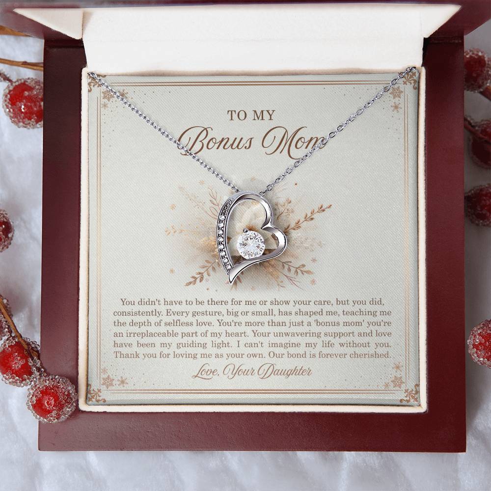 95318 a Forever Love Necklace, Gift to my Stepmom with Beautiful Message Card