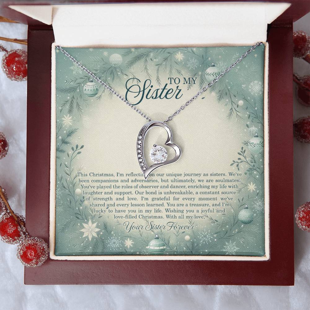 95320c Forever Love Necklace, Gift to my Sister with Beautiful Message Card