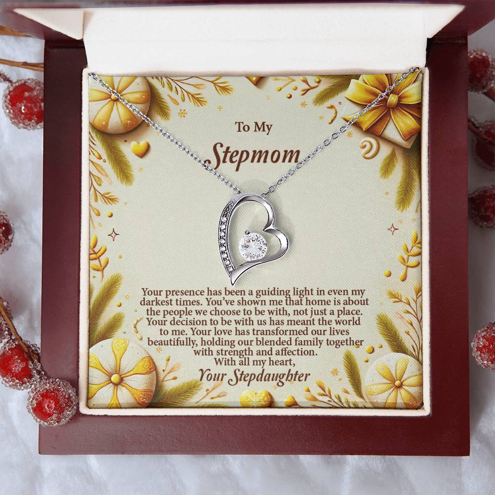 4056c Forever Love Necklace, Gift to my Stepmom with Beautiful Message Card