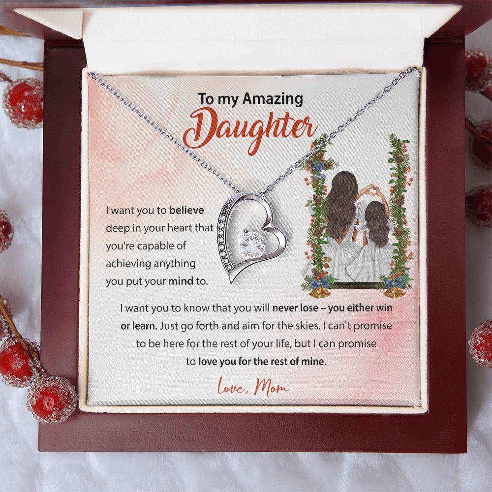 94683c Forever Love Necklace, Gift to my Daughter with Beautiful Message Card