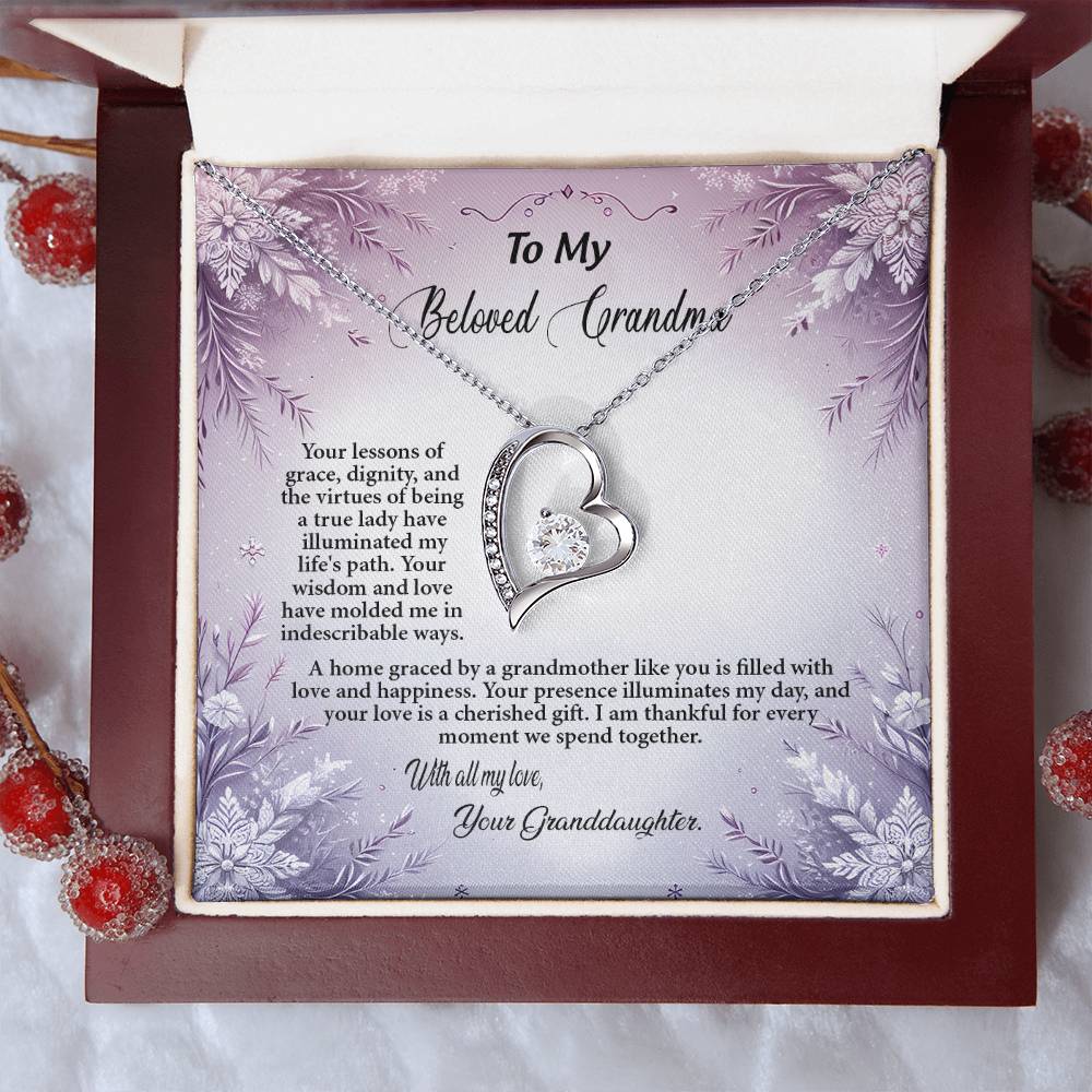 4054a Forever Love Necklace, Gift to my Grandma with Beautiful Message Card