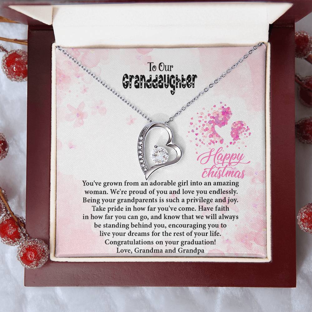 4020 d Forever Love Necklace, Gift to my Granddaughter with Beautiful Message Card