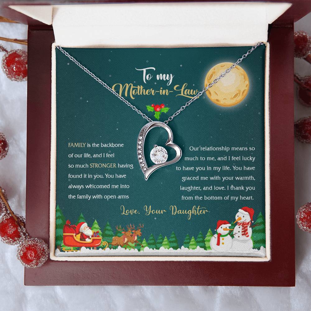 94314c Forever Love Necklace, Gift to my Stepmom with Beautiful Message Card