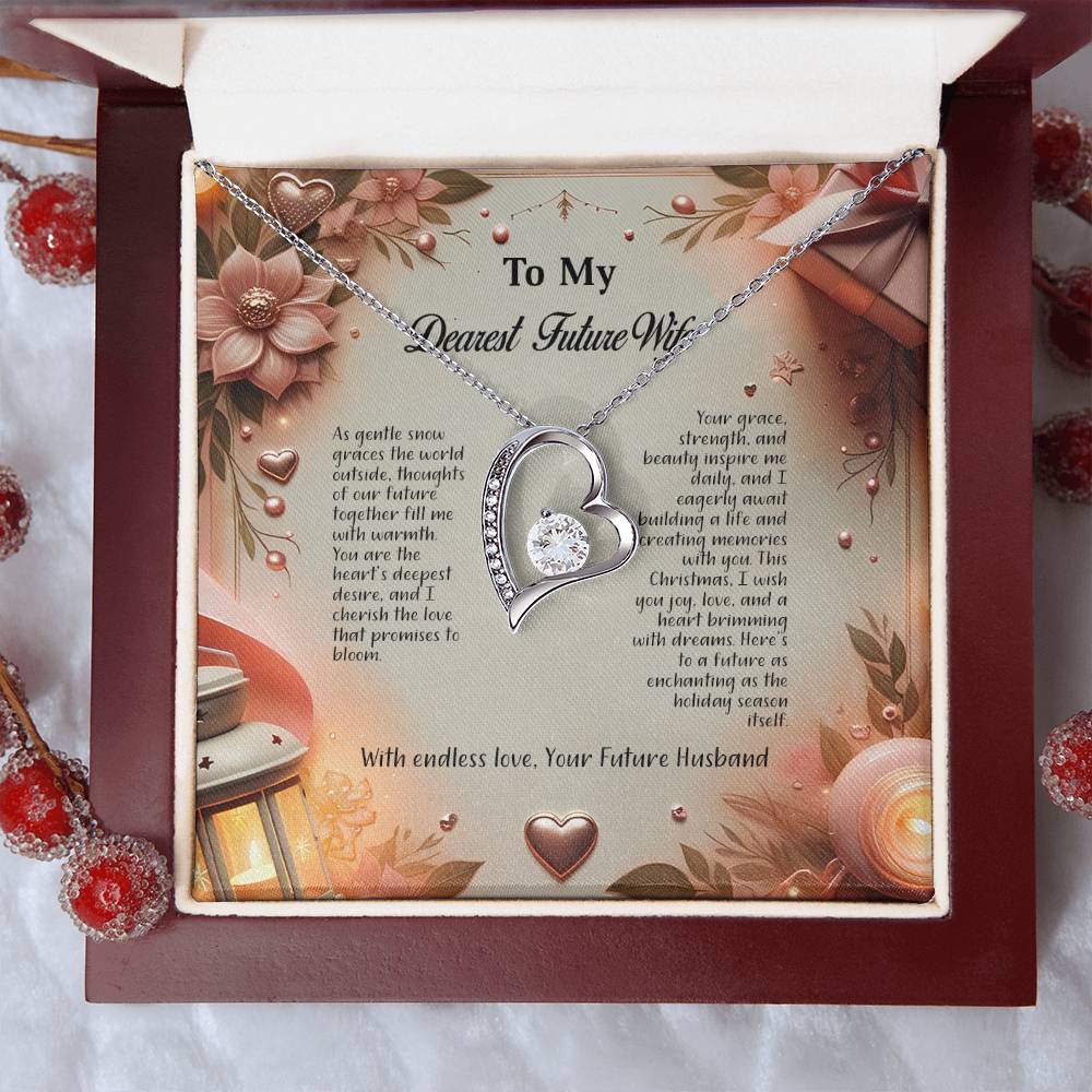 4044b Forever Love Necklace, Gift to my Future Wife with Beautiful Message Card