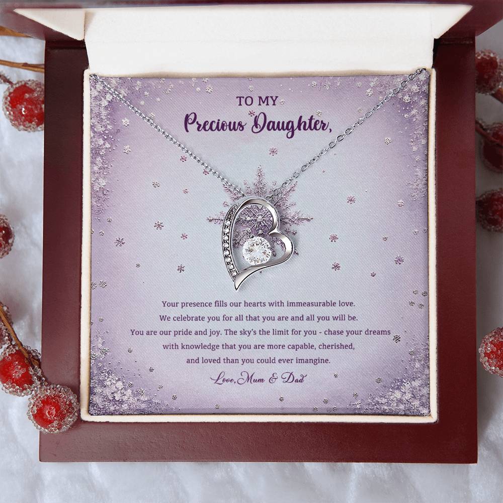 95314-c Forever Love Necklace, Gift to my Daughter with Beautiful Message Card