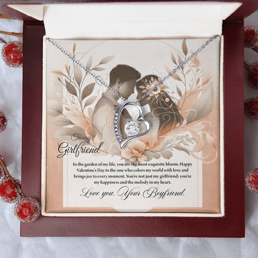 Valentine-st28c Forever Love Necklace, Gift to my Girlfriend with Beautiful Message Card