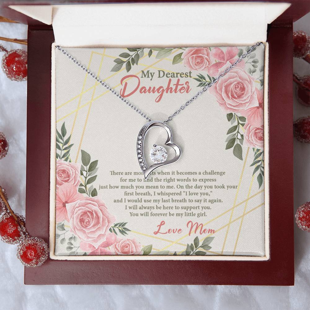 4021b Forever Love Necklace, Gift to my Daughter with Beautiful Message Card