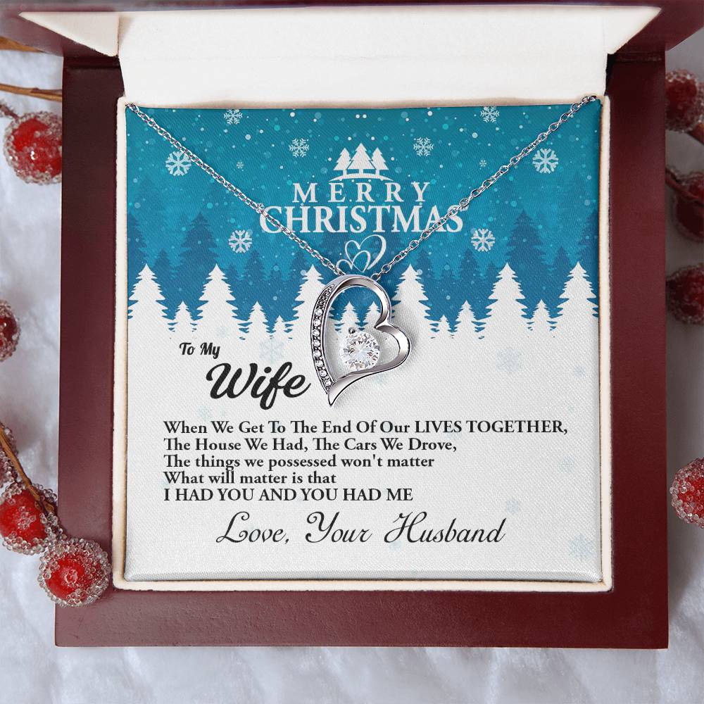 4010a Forever Love Necklace, Gift to my Wife with beautiful Message Card