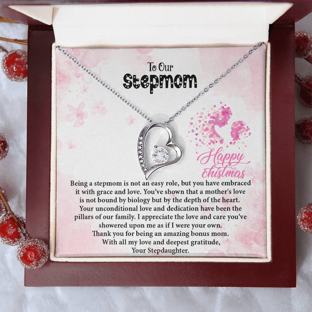 4020 a Forever Love Necklace, Gift to my Stepmom with Beautiful Message Card