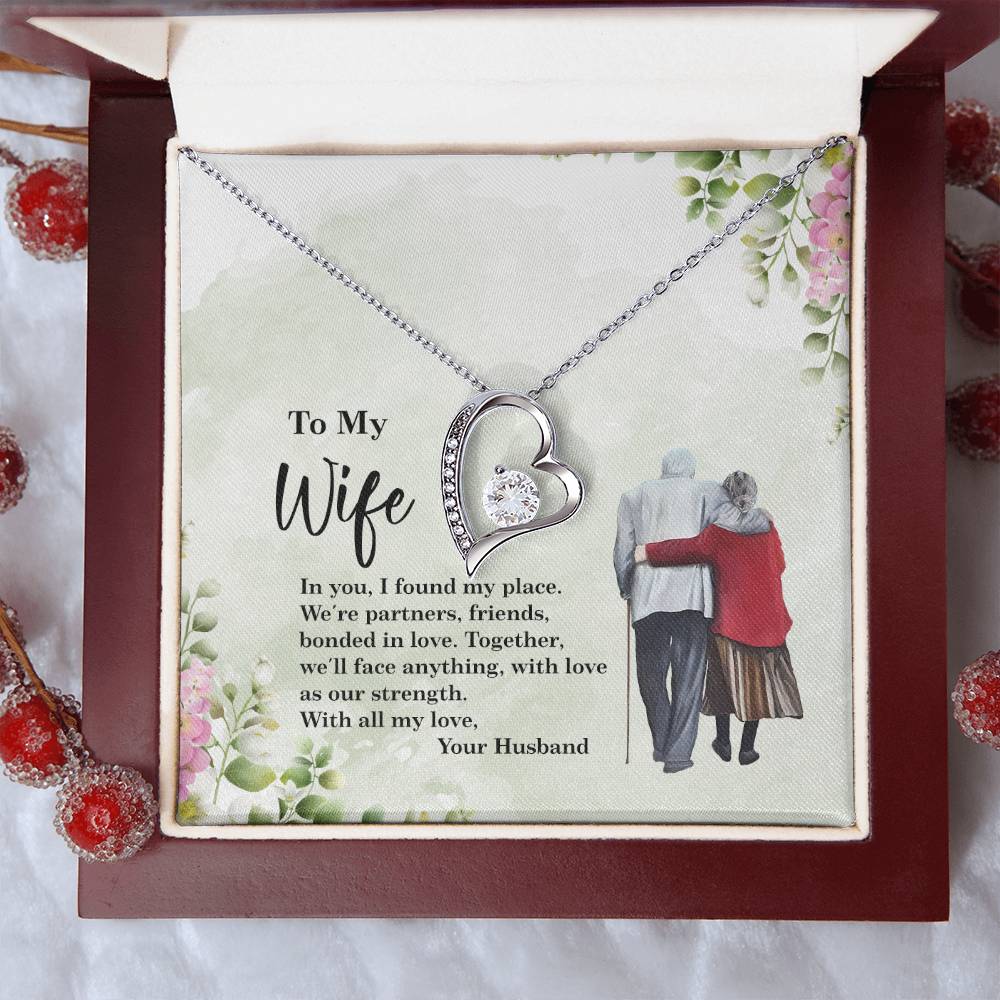 4028a Forever Love Necklace, Gift to my Wife with beautiful Message Card