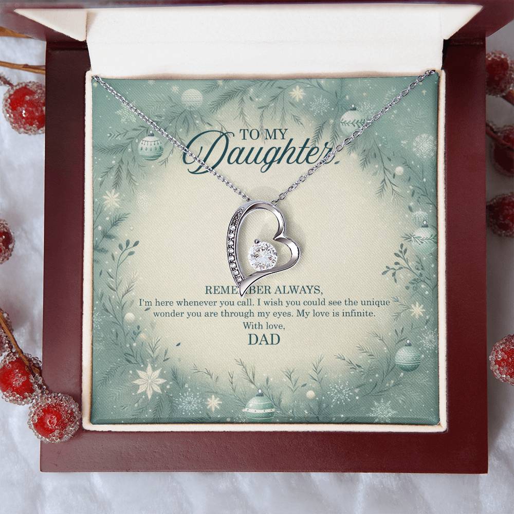 95320 a Forever Love Necklace, Gift to my Daughter with Beautiful Message Card