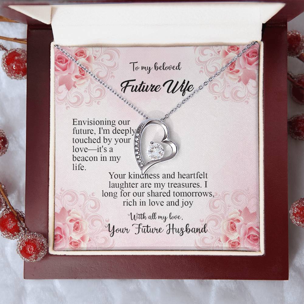 4036b Forever Love Necklace, Gift to my Future Wife with Beautiful Message Card