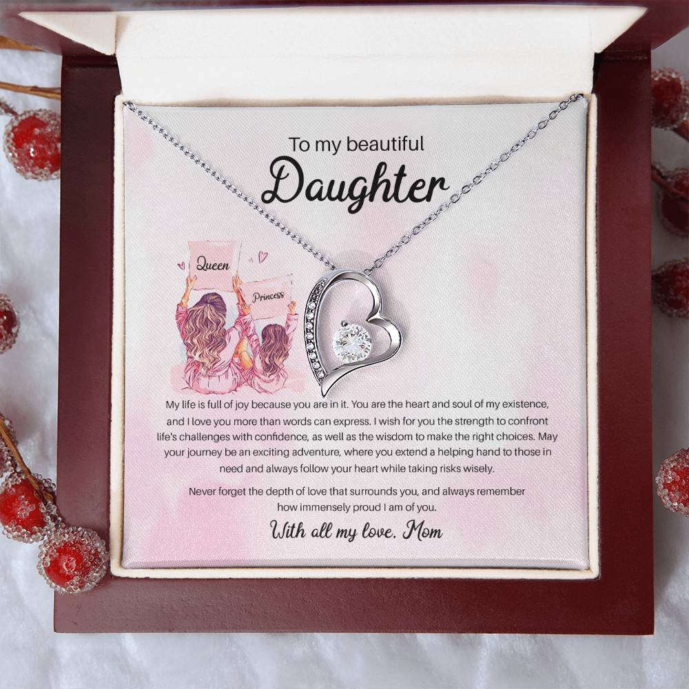 94941 a Forever Love Necklace, Gift to my Daughter with Beautiful Message Card