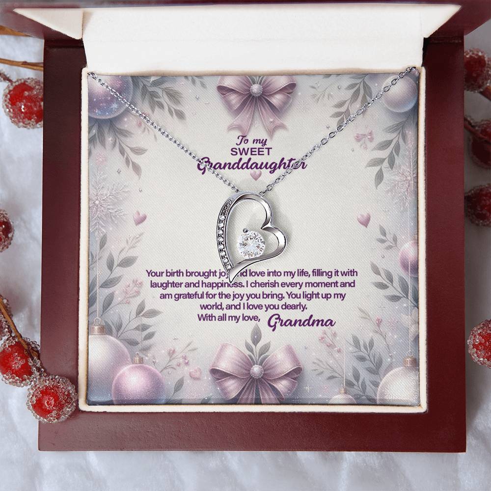 4053a Forever Love Necklace, Gift to my Granddaughter with Beautiful Message Card