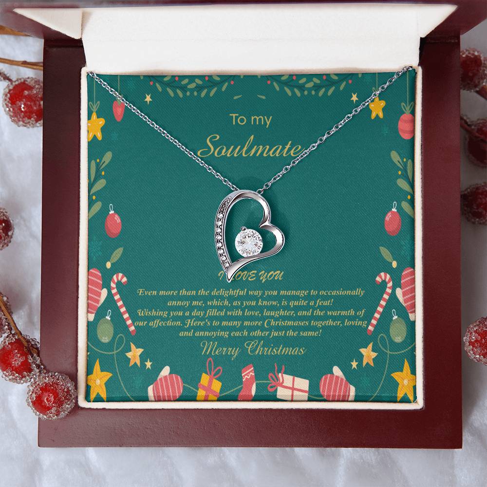 94098b Forever Love Necklace, Gift to My Soulmate with Beautiful Message Card