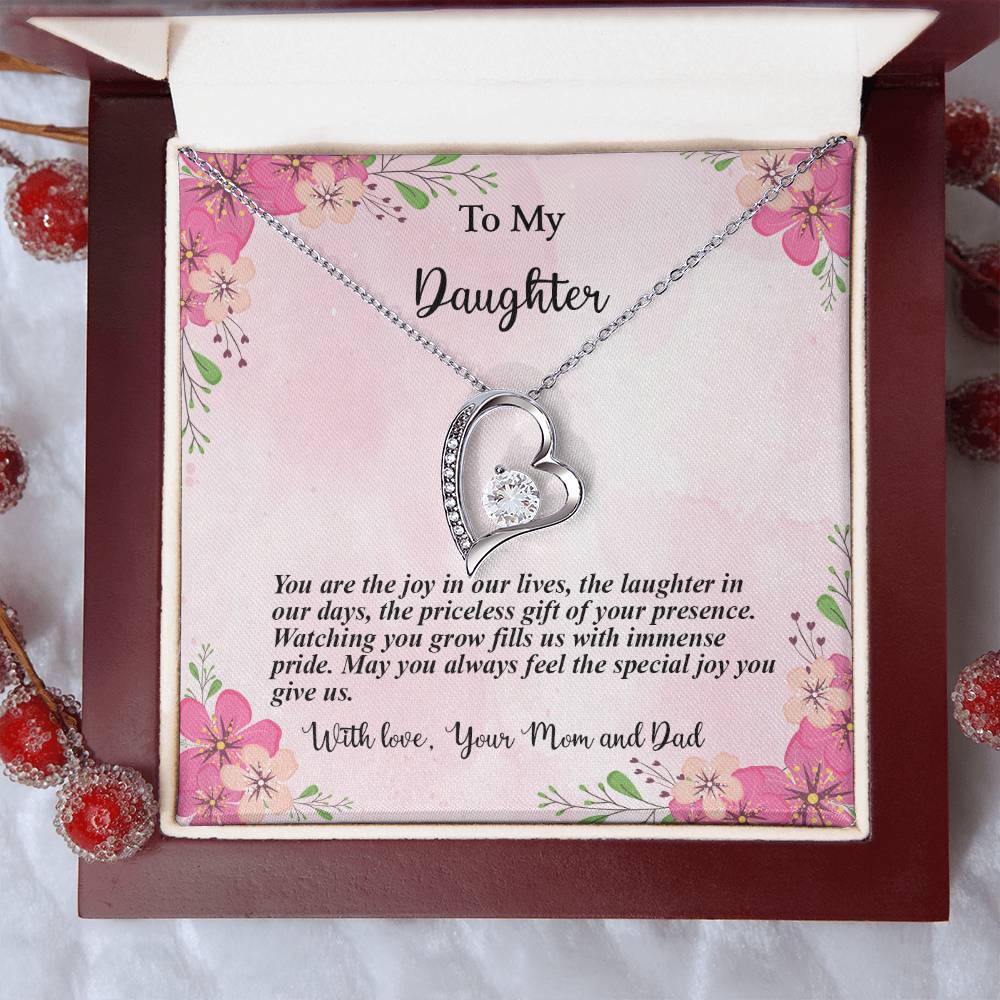 4035c Forever Love Necklace, Gift to my Daughter with Beautiful Message Card