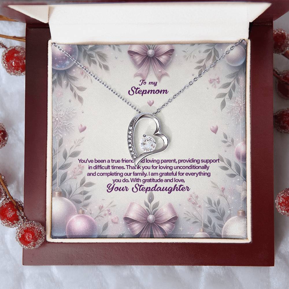 4053b Forever Love Necklace, Gift to my Stepmom with Beautiful Message Card