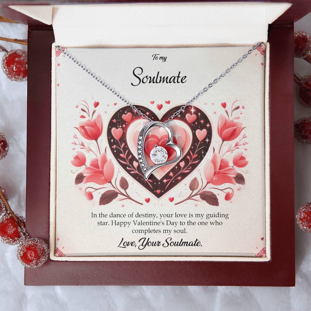 Valentine-st5b Forever Love Necklace, Gift to My Soulmate with Beautiful Message Card