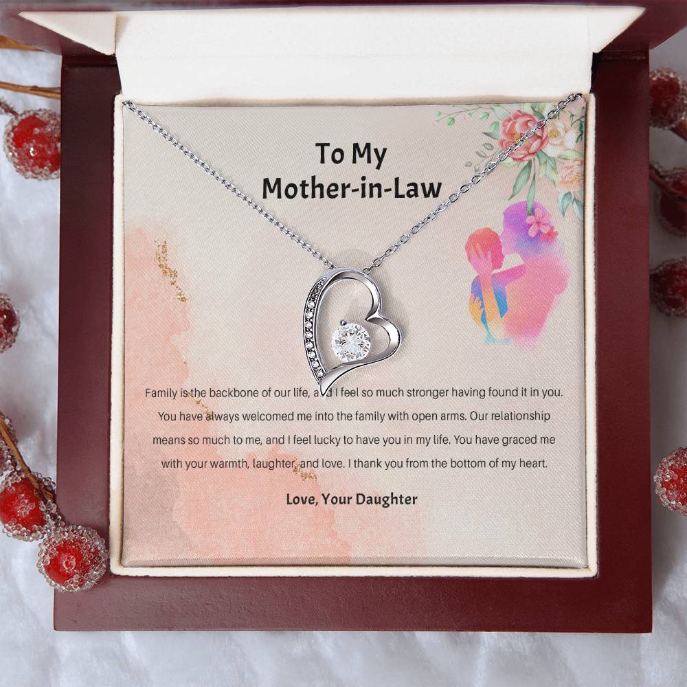 94689b Forever Love Necklace, Gift to my Stepmom with Beautiful Message Card