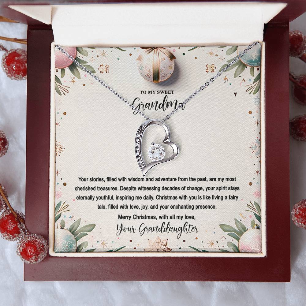 4048(c) Forever Love Necklace, Gift to my Grandma with Beautiful Message Card