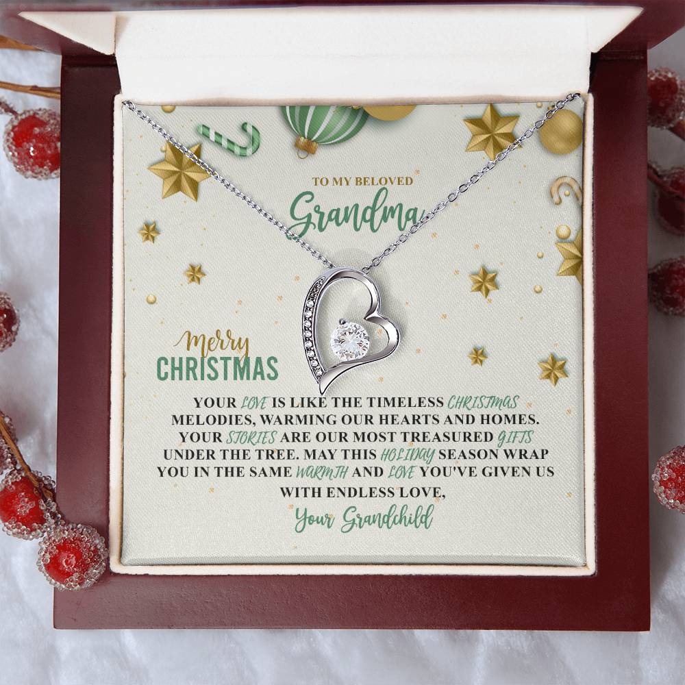 94387c Forever Love Necklace, Gift to my Grandma with Beautiful Message Card