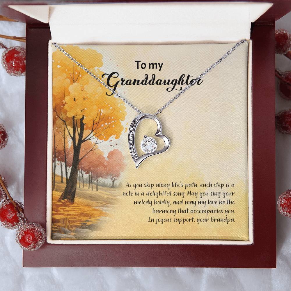 4041d Forever Love Necklace, Gift to my Granddaughter with Beautiful Message Card