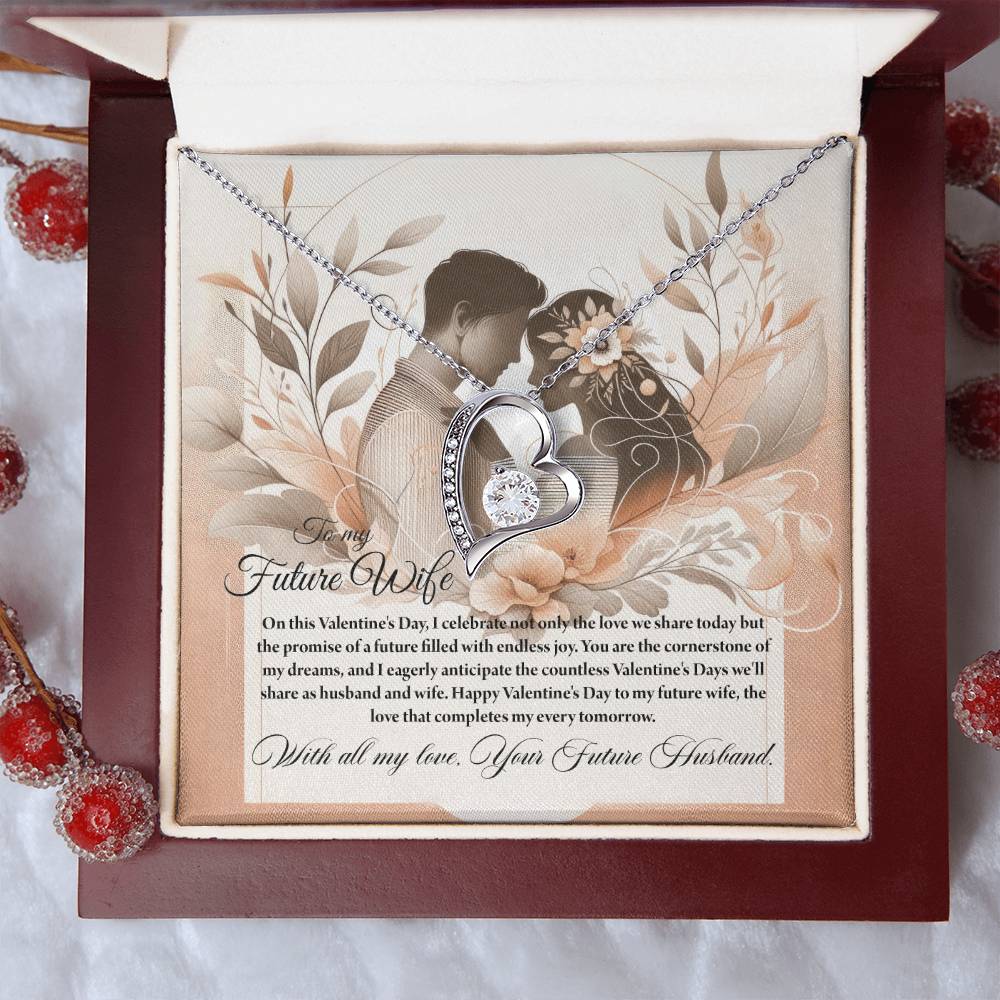 Valentine-st28d Forever Love Necklace, Gift to my Future Wife with Beautiful Message Card