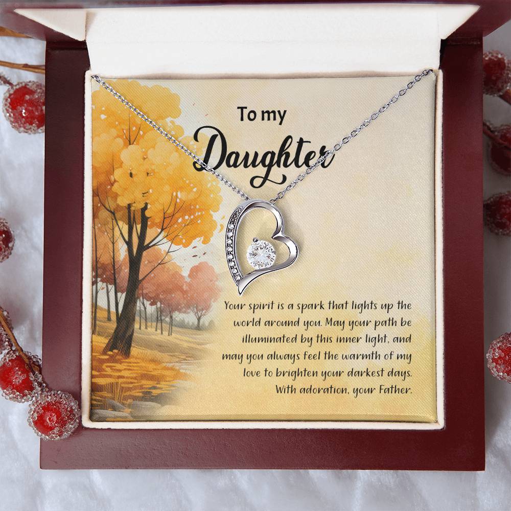 4041a Forever Love Necklace, Gift to my Daughter with Beautiful Message Card