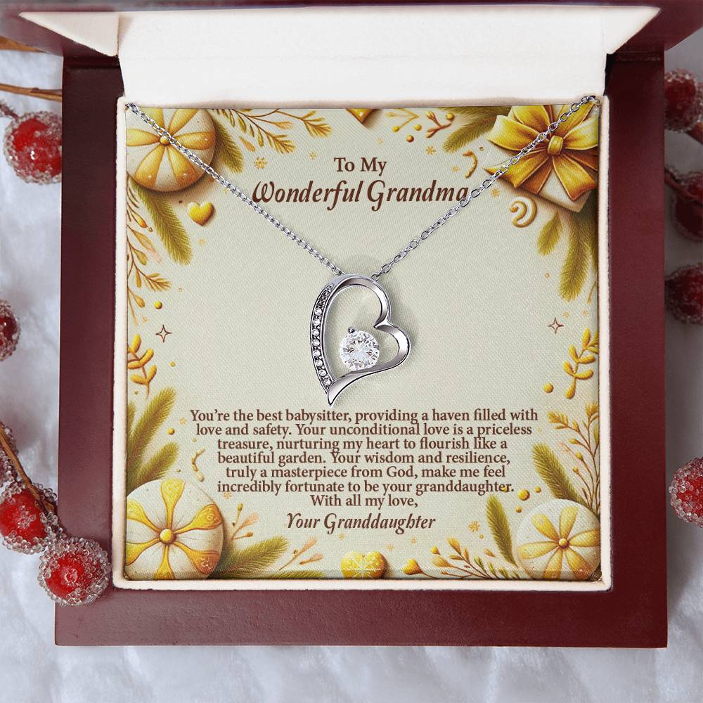 4056a Forever Love Necklace, Gift to my Grandma with Beautiful Message Card