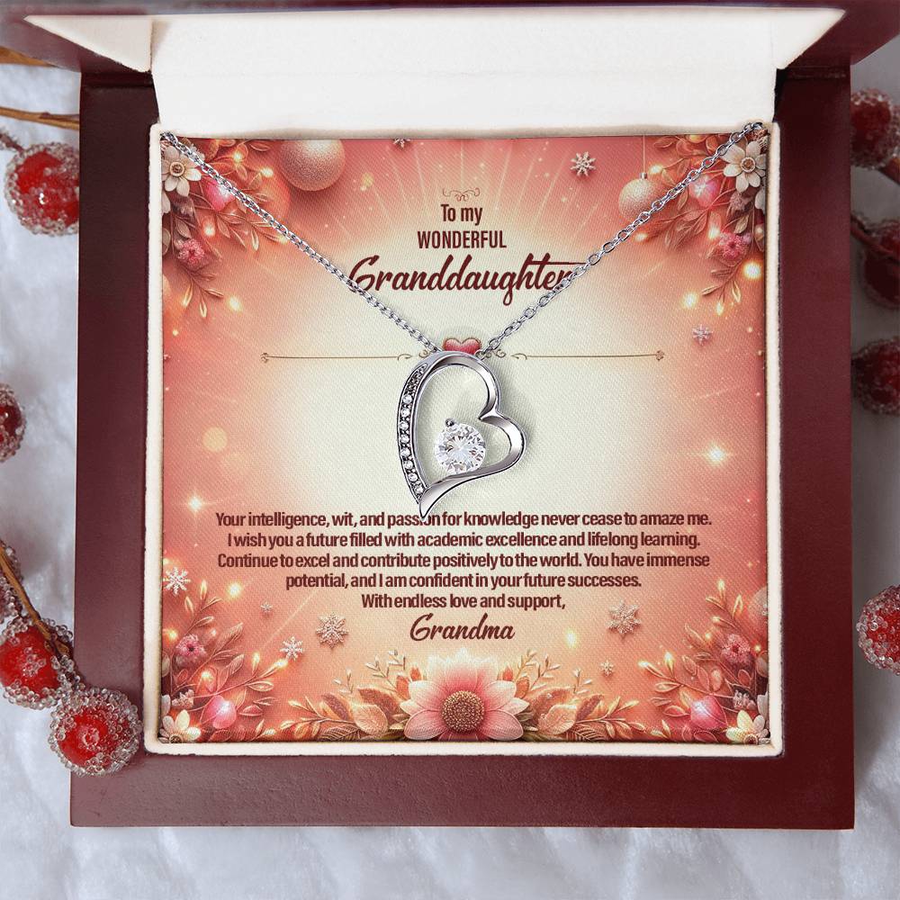 4051a Forever Love Necklace, Gift to my Granddaughter with Beautiful Message Card