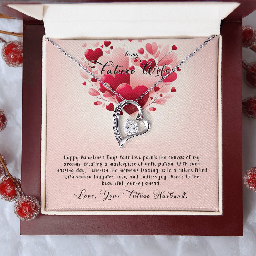 Valentine-st8d Forever Love Necklace, Gift to my Future Wife with Beautiful Message Card