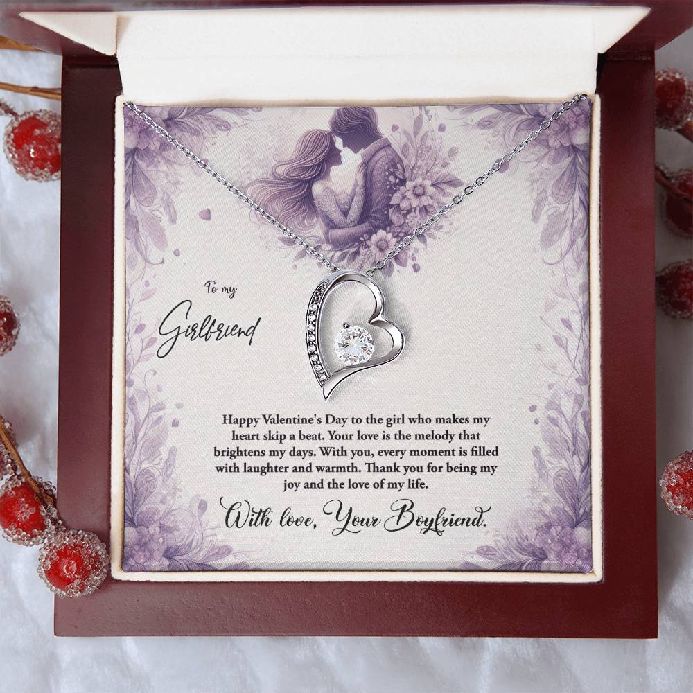 Valentine-st10c Forever Love Necklace, Gift to my Girlfriend with Beautiful Message Card