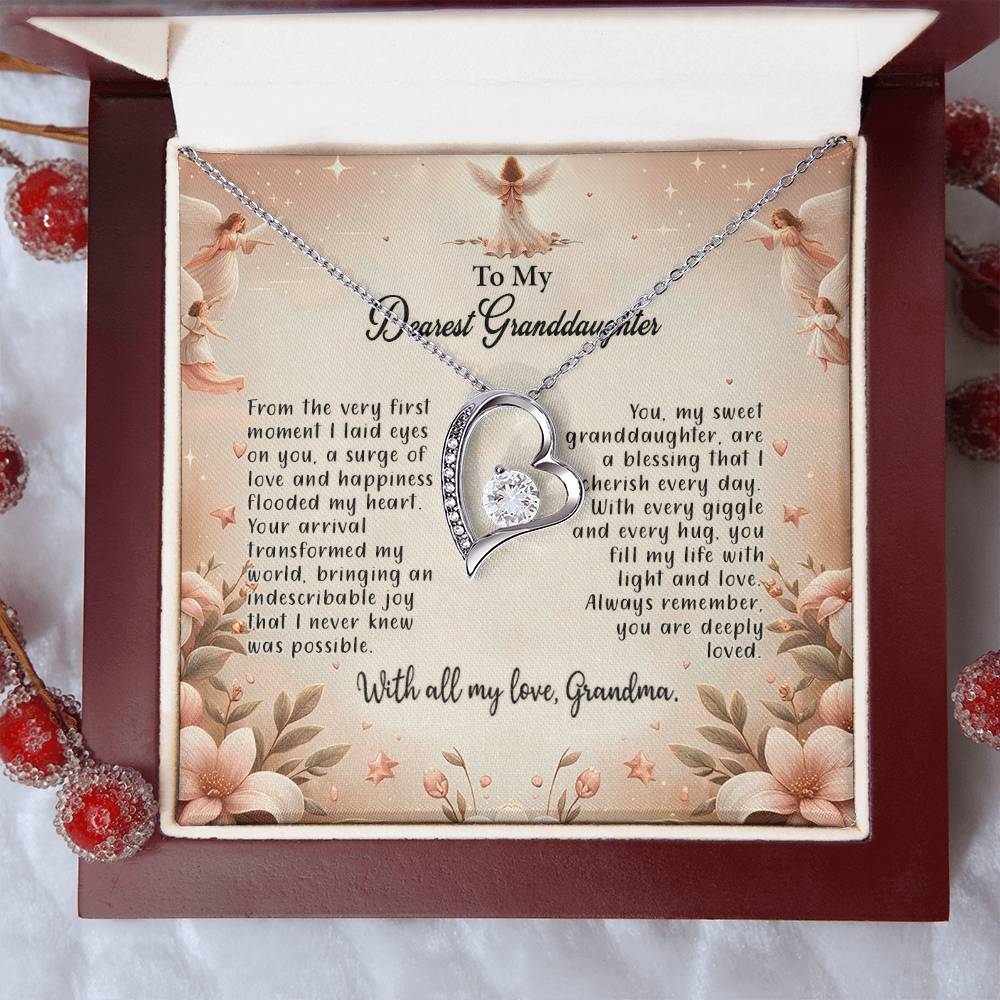 4052a Forever Love Necklace, Gift to my Granddaughter with Beautiful Message Card