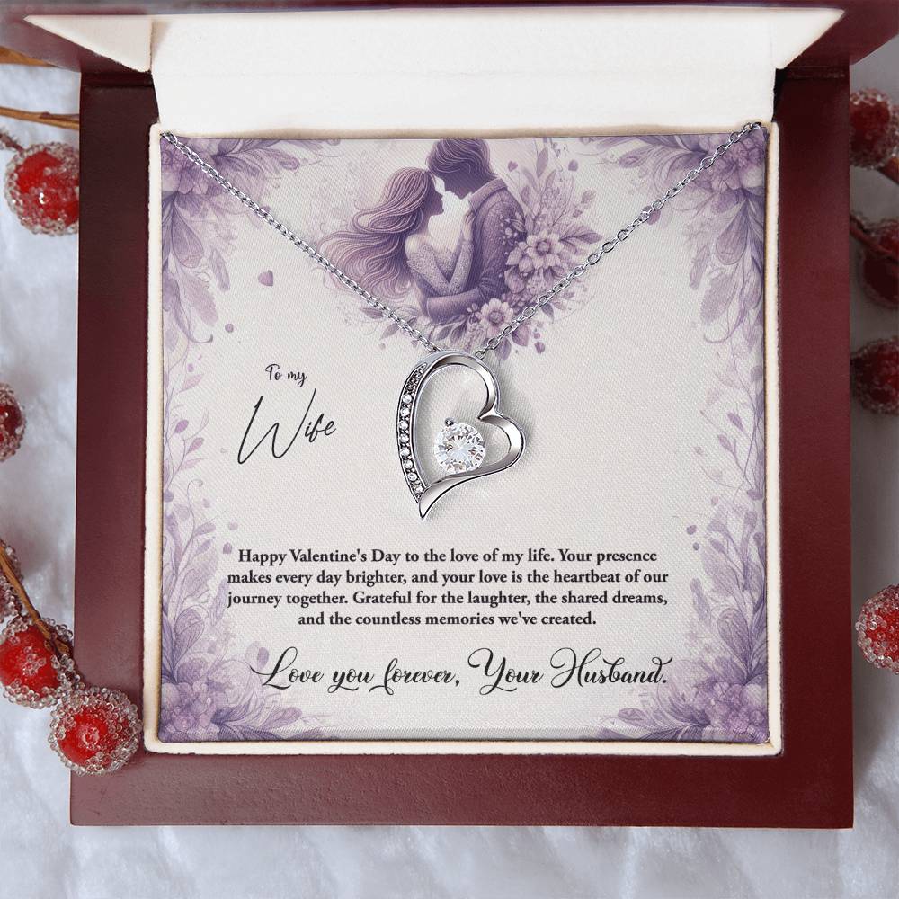 Valentine-st10a Forever Love Necklace, Gift to my Wife with Beautiful Message Card