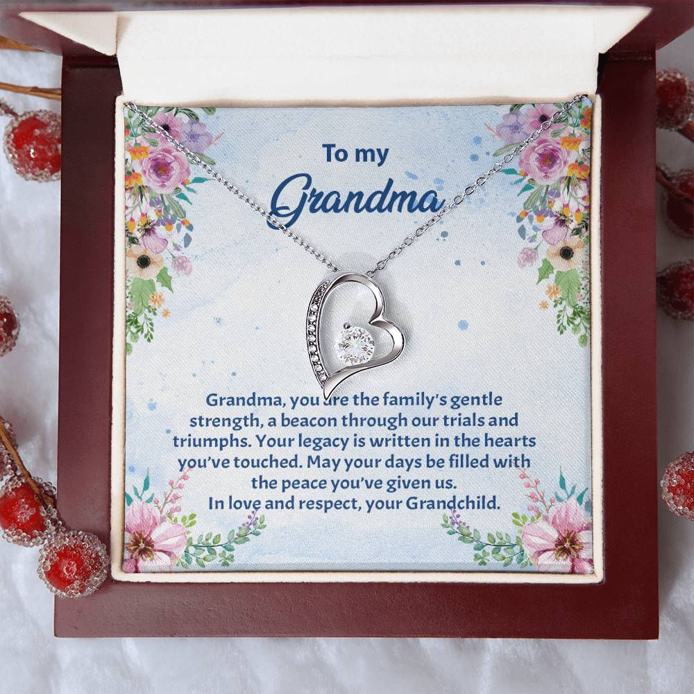 4038b Forever Love Necklace, Gift to my Grandma with Beautiful Message Card