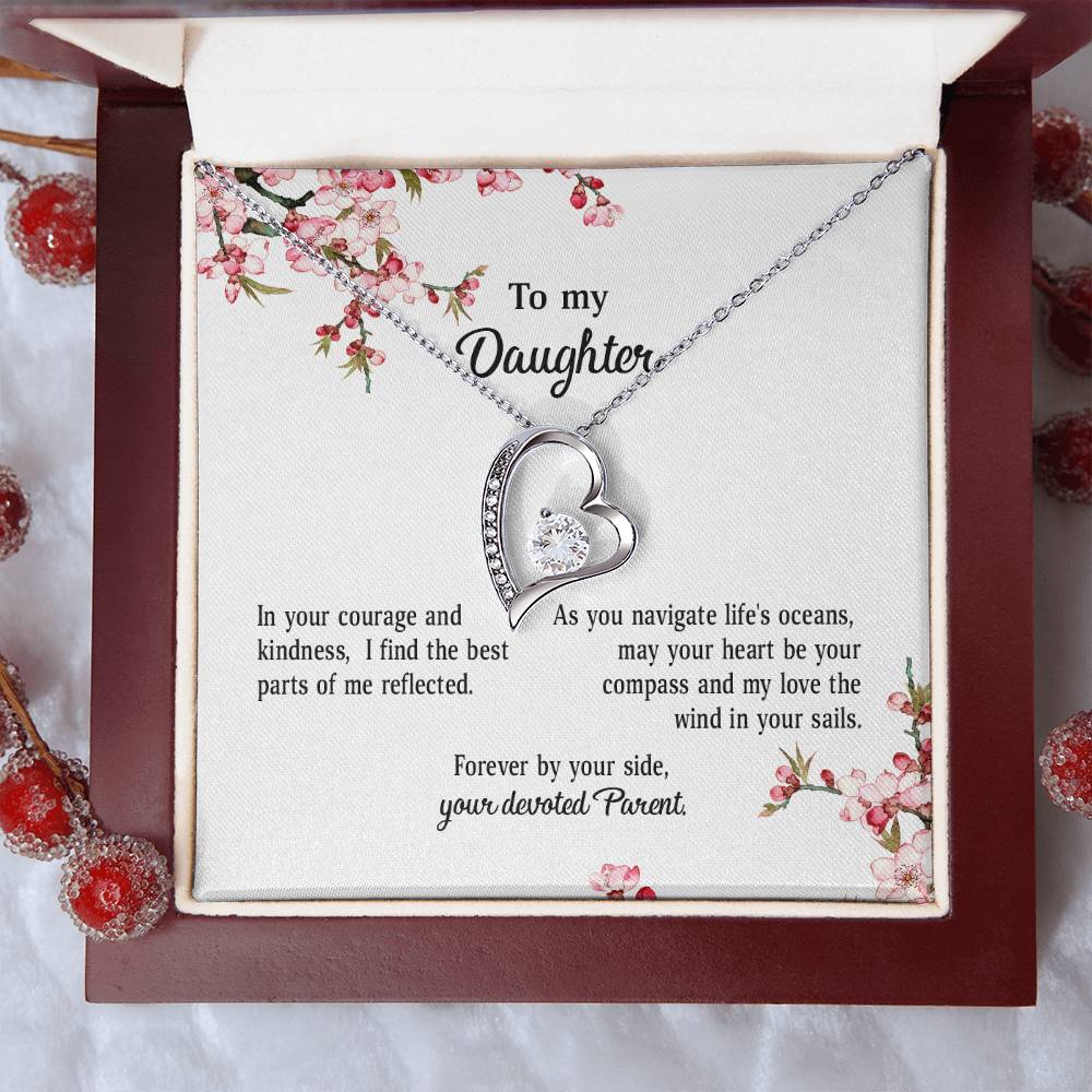 4039a Forever Love Necklace, Gift to my Daughter with Beautiful Message Card