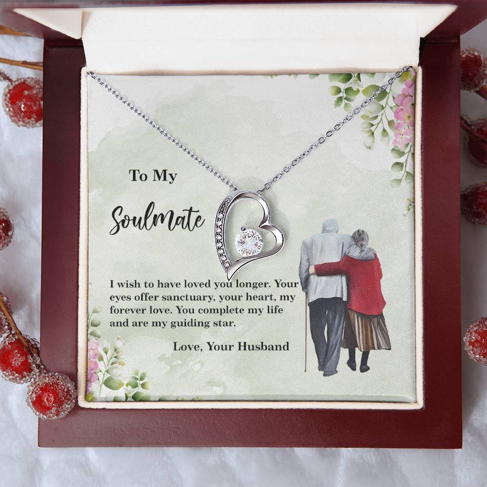 4028c Forever Love Necklace, Gift to My Soulmate with Beautiful Message Card