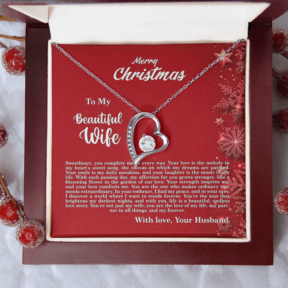 4013c Forever Love Necklace, Gift to my Wife with beautiful Message Card