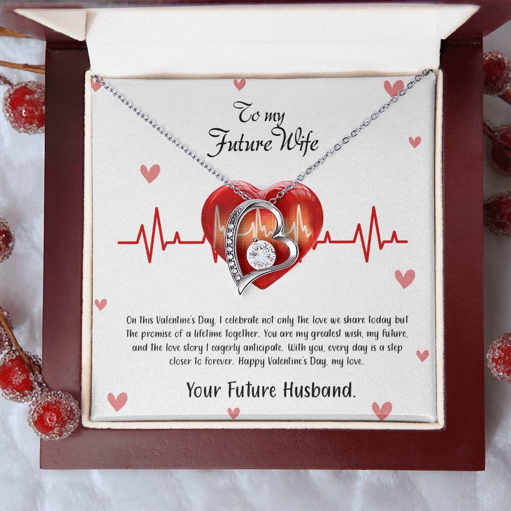 valentine-33d Forever Love Necklace, Gift to my Future Wife with Beautiful Message Card