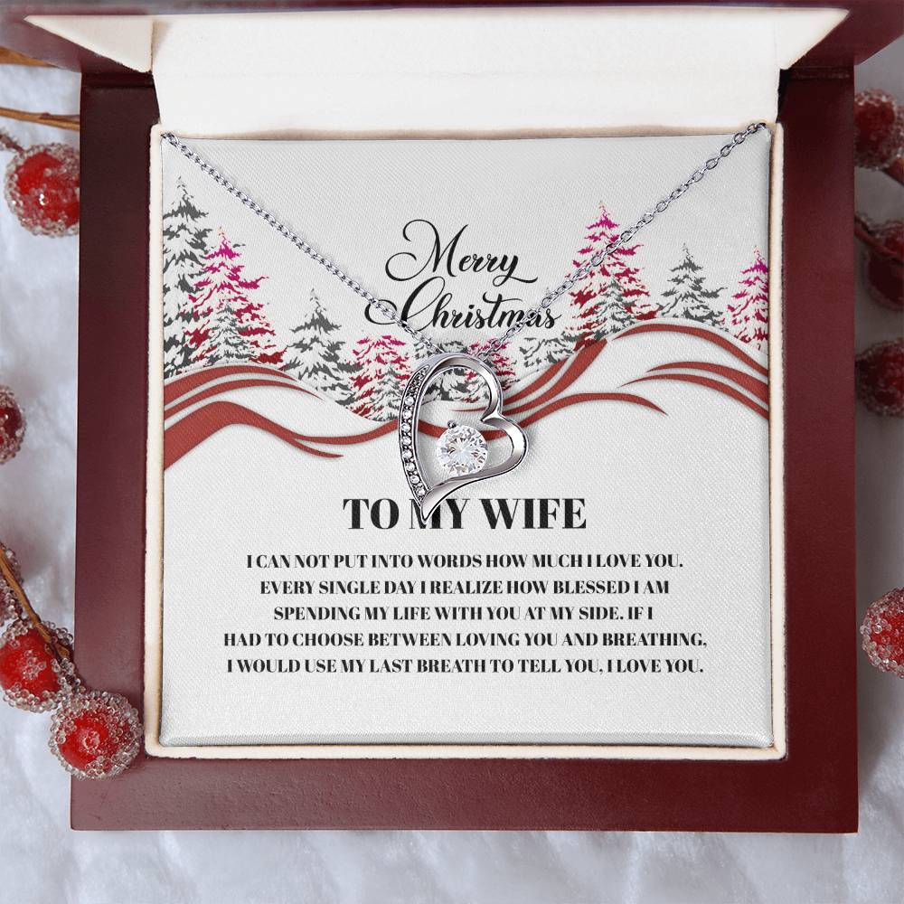 4016a Forever Love Necklace, Gift to my Wife with beautiful Message Card