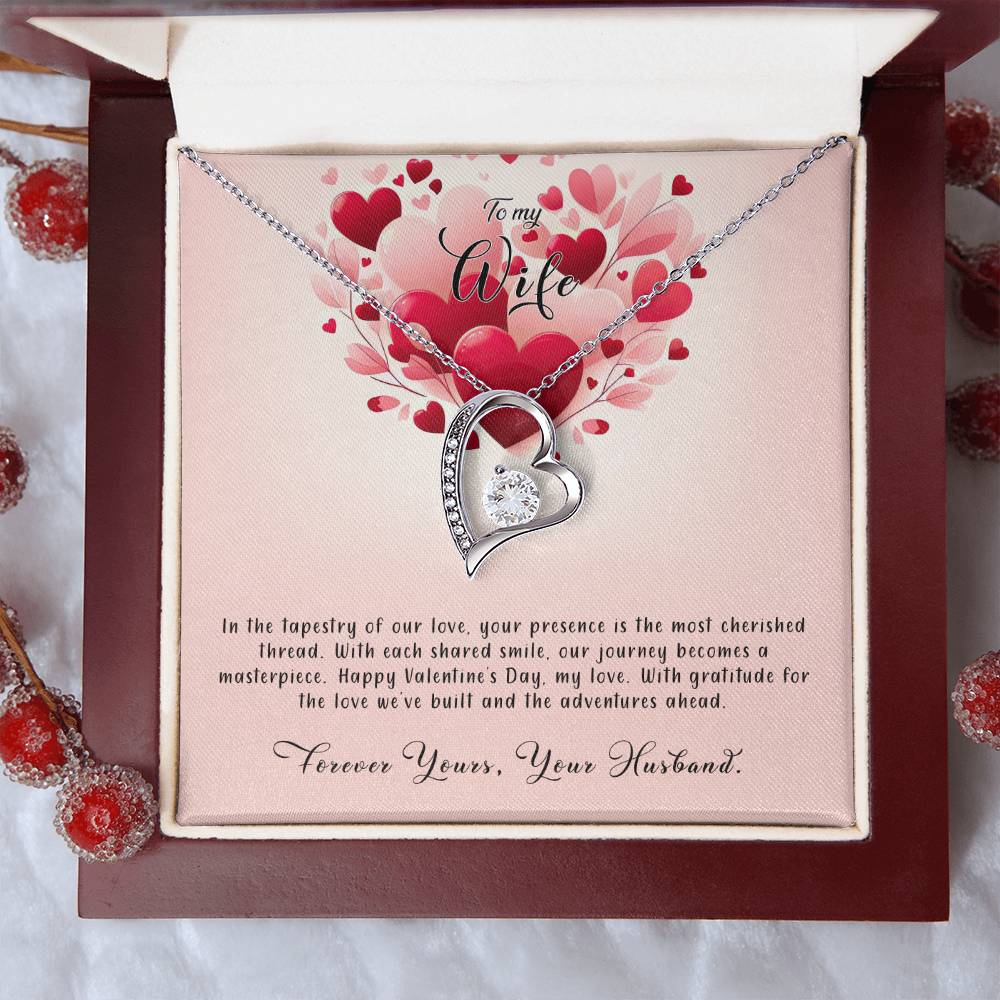 Valentine-st8a Forever Love Necklace, Gift to my Wife with Beautiful Message Card